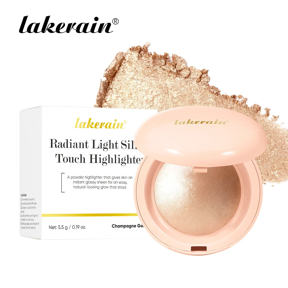 Baked Highlighter Powder Pearl Shimmer Natural Radiant Glow Makeup