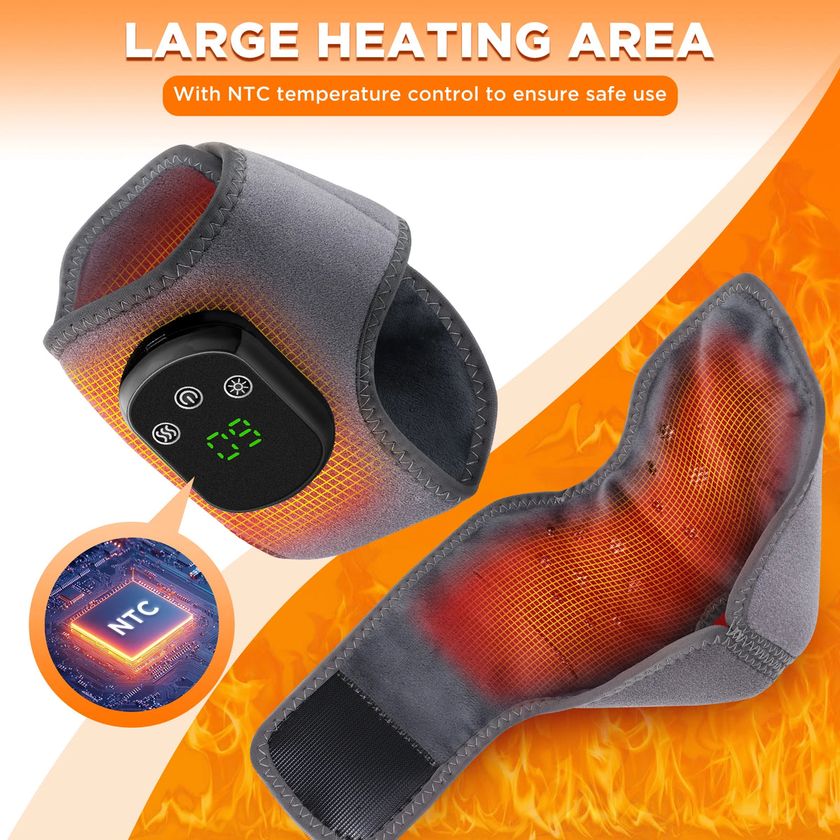 Cordless Heated Ankle Massager with Heat and Vibration