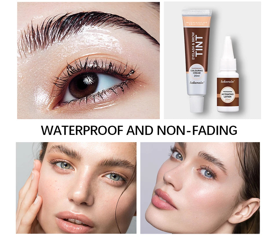 Lakerain Eyelash And Brow Tint Kit Waterproof Eyebrow Makeup Dye Set - 13