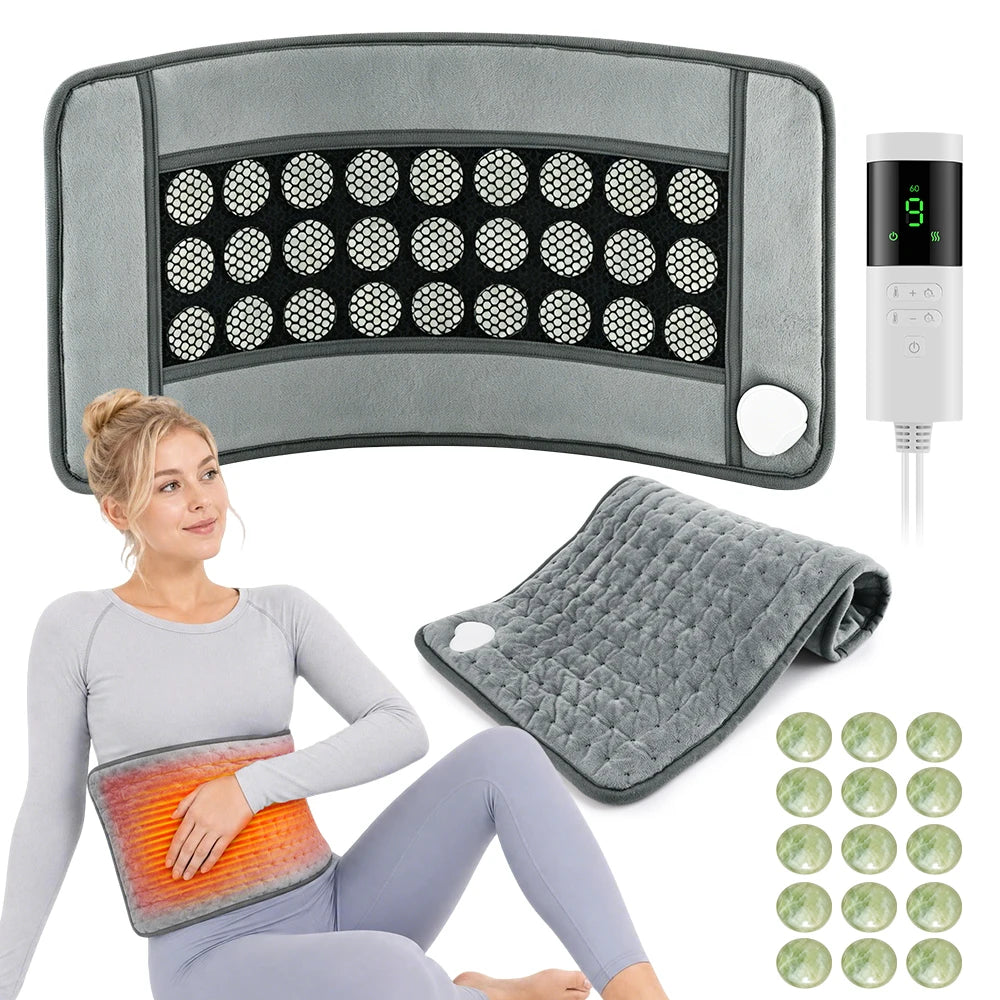 Natural Jade Stone Heating Pad Hot Compress Timing Mat