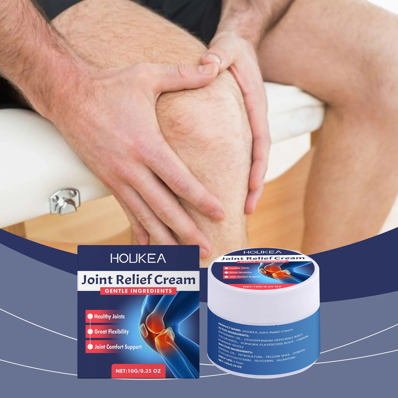Joint Relief Massage Cream Hand Foot Leg Soothing Joint Pain Lotion - 7