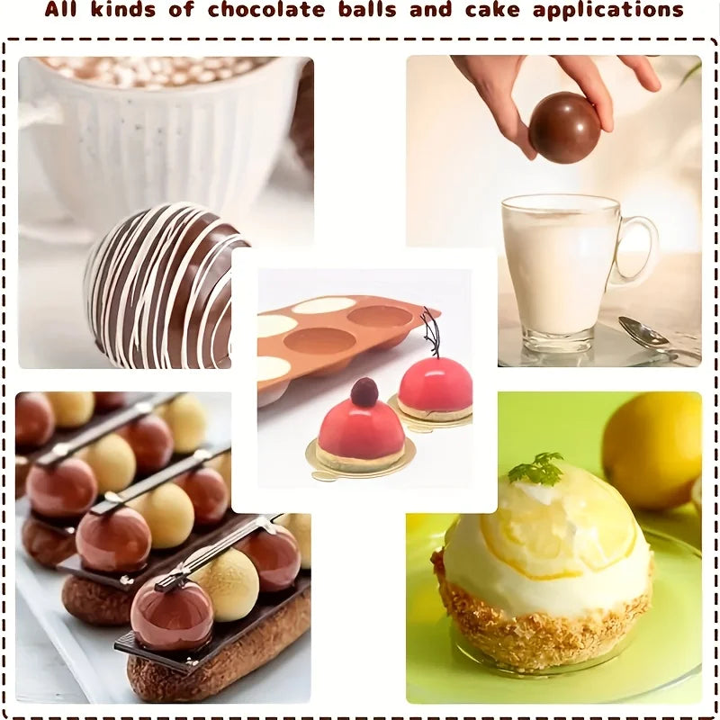 Silicone Semi Sphere Mold Half Ball Baking Tray for Chocolate Mousse