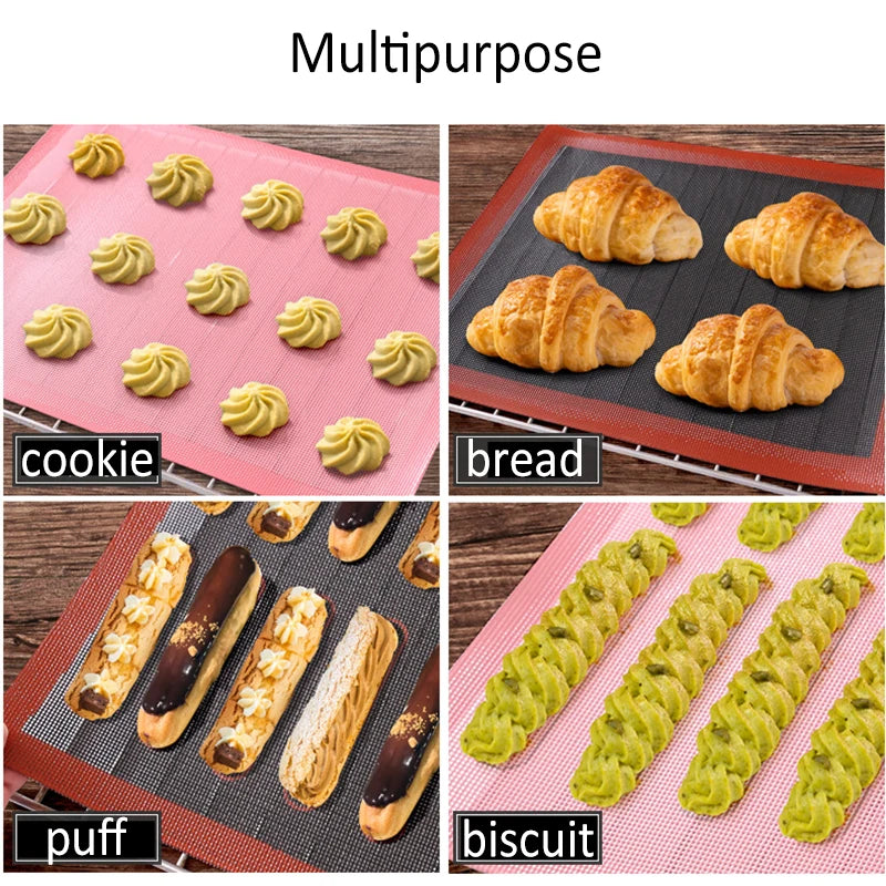 Reusable Silicone Baking Mat Non Stick Oven Sheet Liner for Pastry - 8
