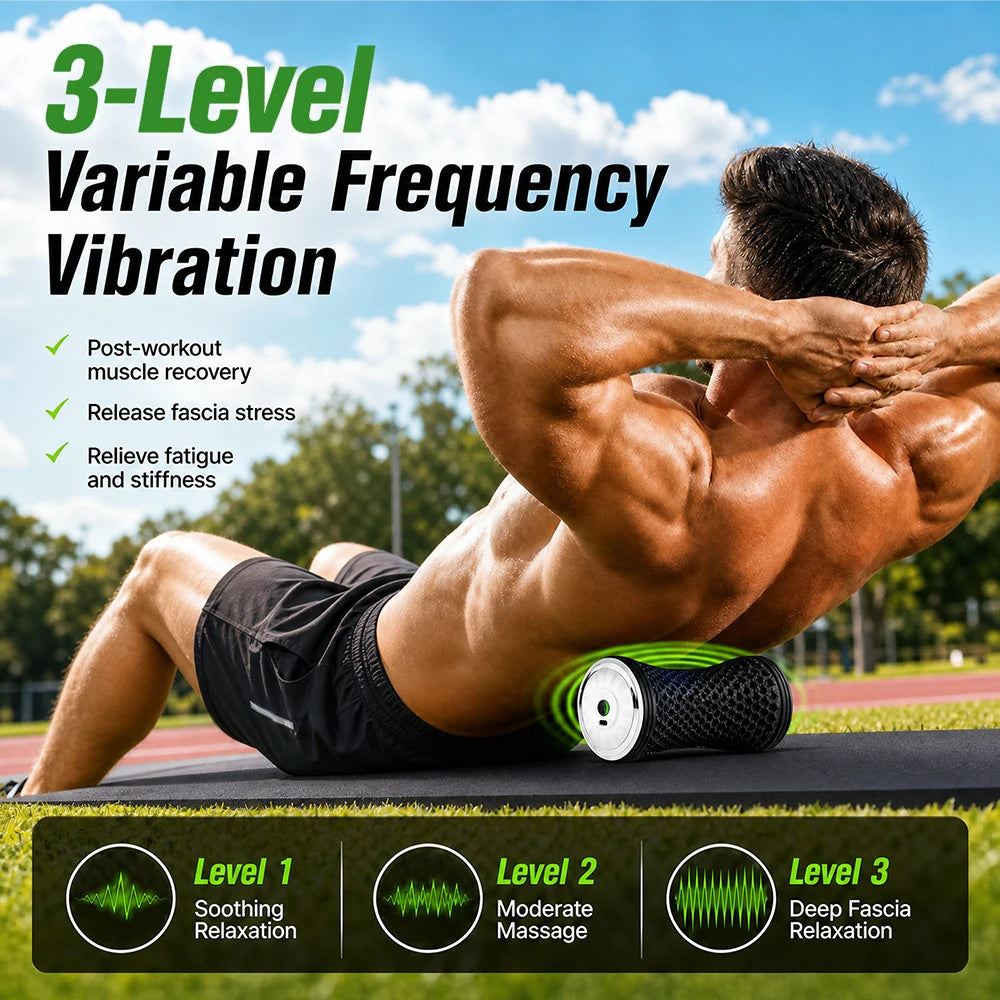 Electric Vibrating Massage Roller Muscle Recovery Tool