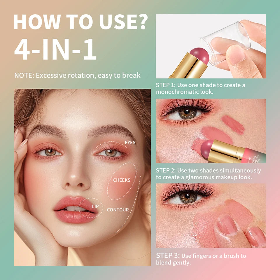 Double Headed Bronzer Blush Stick Multiuse Contouring Makeup