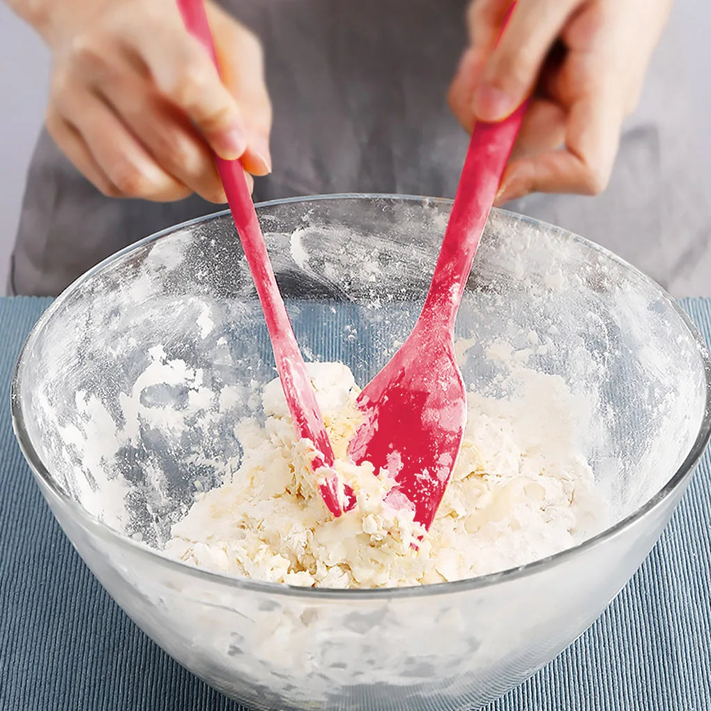Silicone Spatula Set Non-Stick Heat-Resistant Cake Baking Scrapers - 9