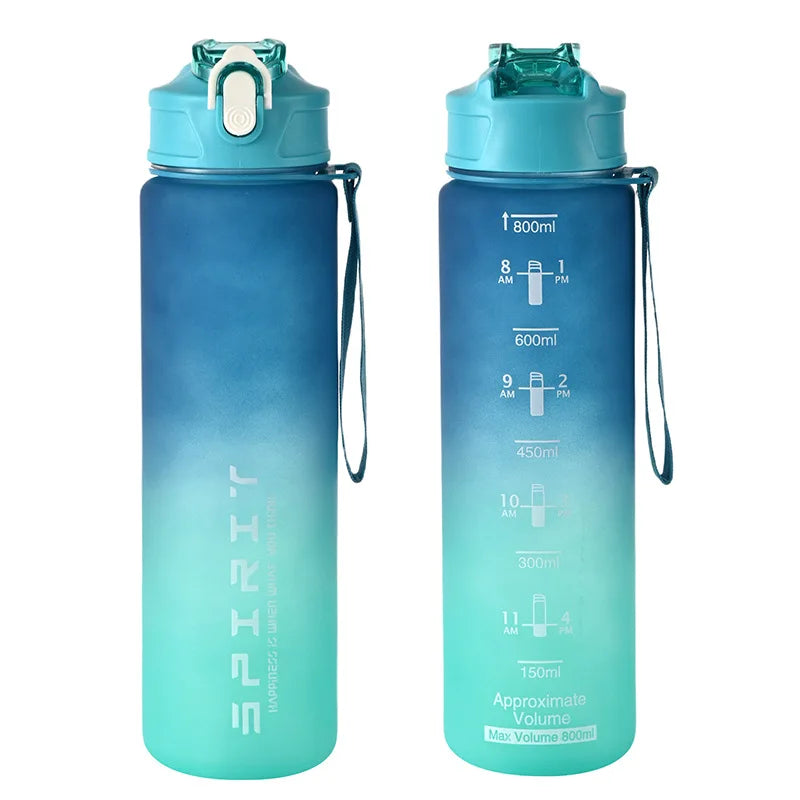 800ml Sports Water Bottle Leak Proof Portable Fitness Gym Cup - 13