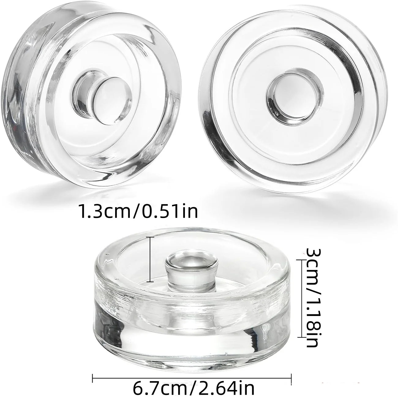Glass Fermentation Weights for Wide Mouth Mason Jars Pickle Press - 7