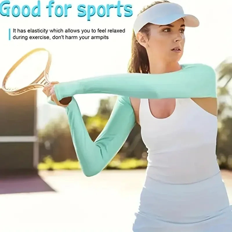 Golf Sun Protection Shawl Sleeves Cycling Arm Warmers Cooling Shrug - 3