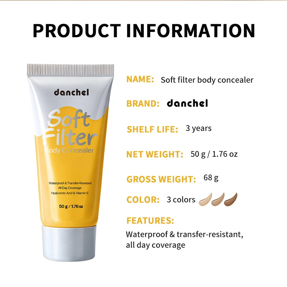 Waterproof Body Concealer Makeup For Tattoos Scars And Veins