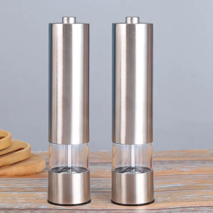 2PCS Electric Salt and Pepper Grinder Set Automatic Spice Mill Shaker - 19