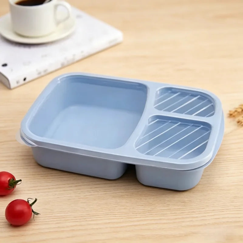 3 Compartment Bento Lunch Box Wheat Straw Meal Prep Food Container - 10
