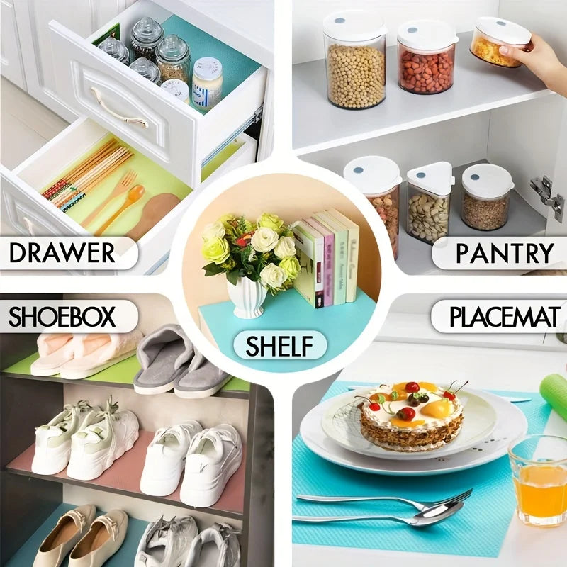 4 Pack Refrigerator Shelf Liners Washable Waterproof Fridge Mats