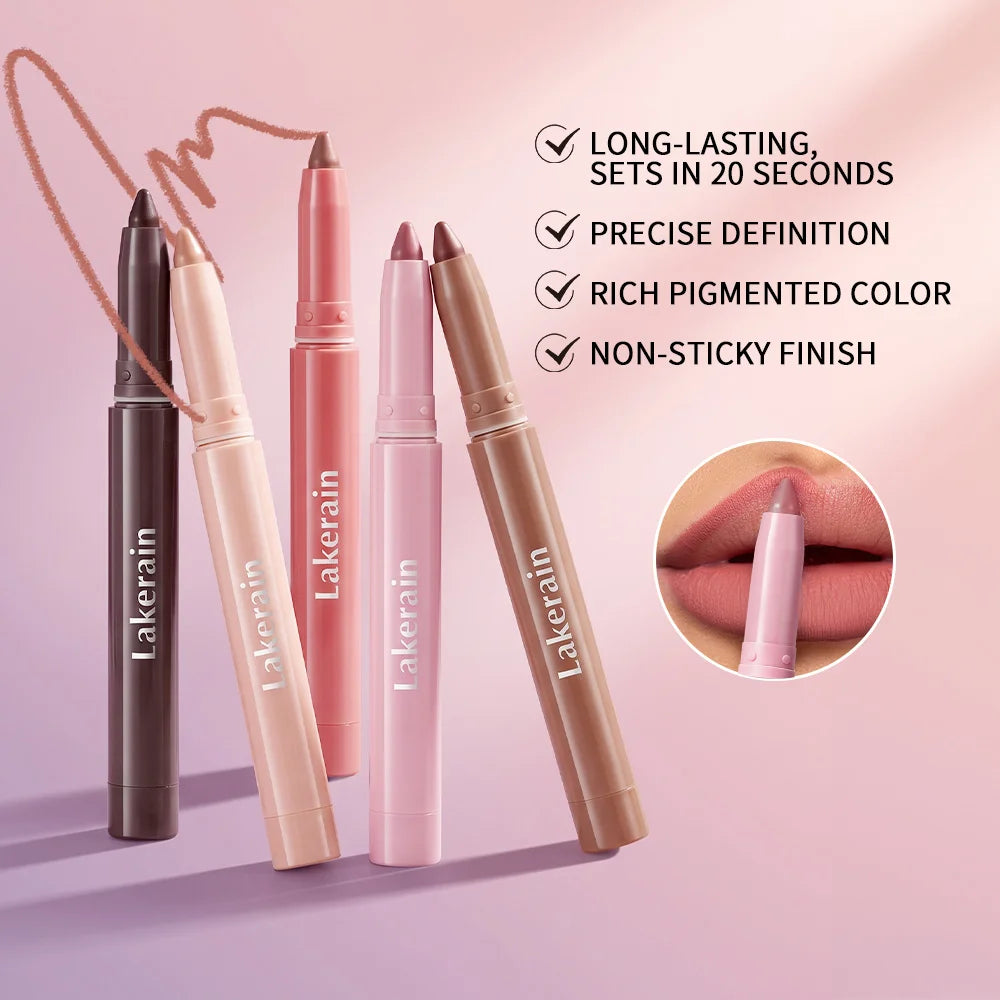 Stain Lip Liner Pencil Waterproof Long Lasting Matte Lip Contour Pen - 4