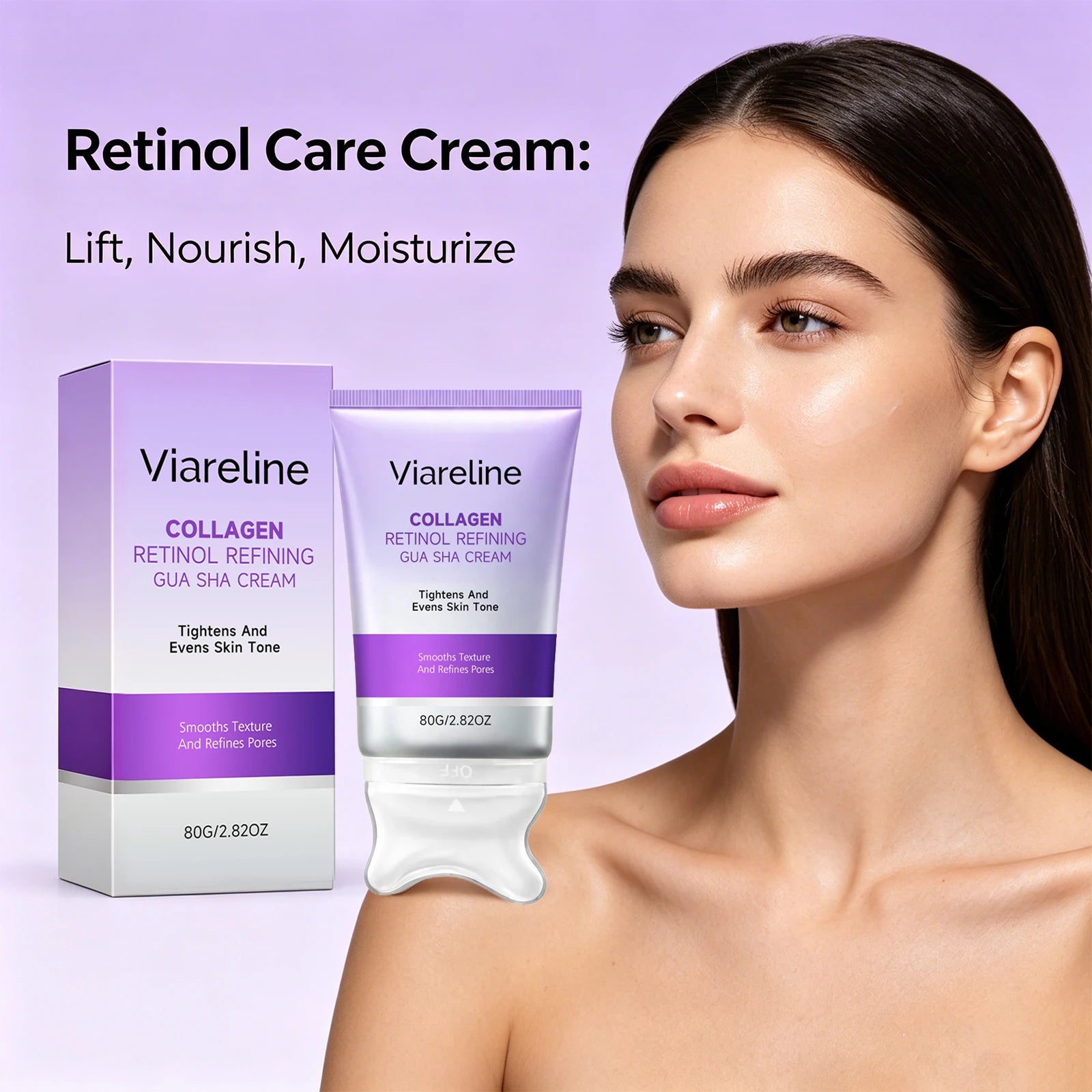 Collagen Retinol Gua Sha Cream Face Tightening Lifting Skincare - 3