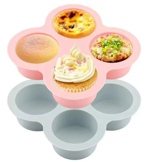 Silicone Air Fryer Mold 3 Cavity Muffin Cupcake Baking Pan Tray