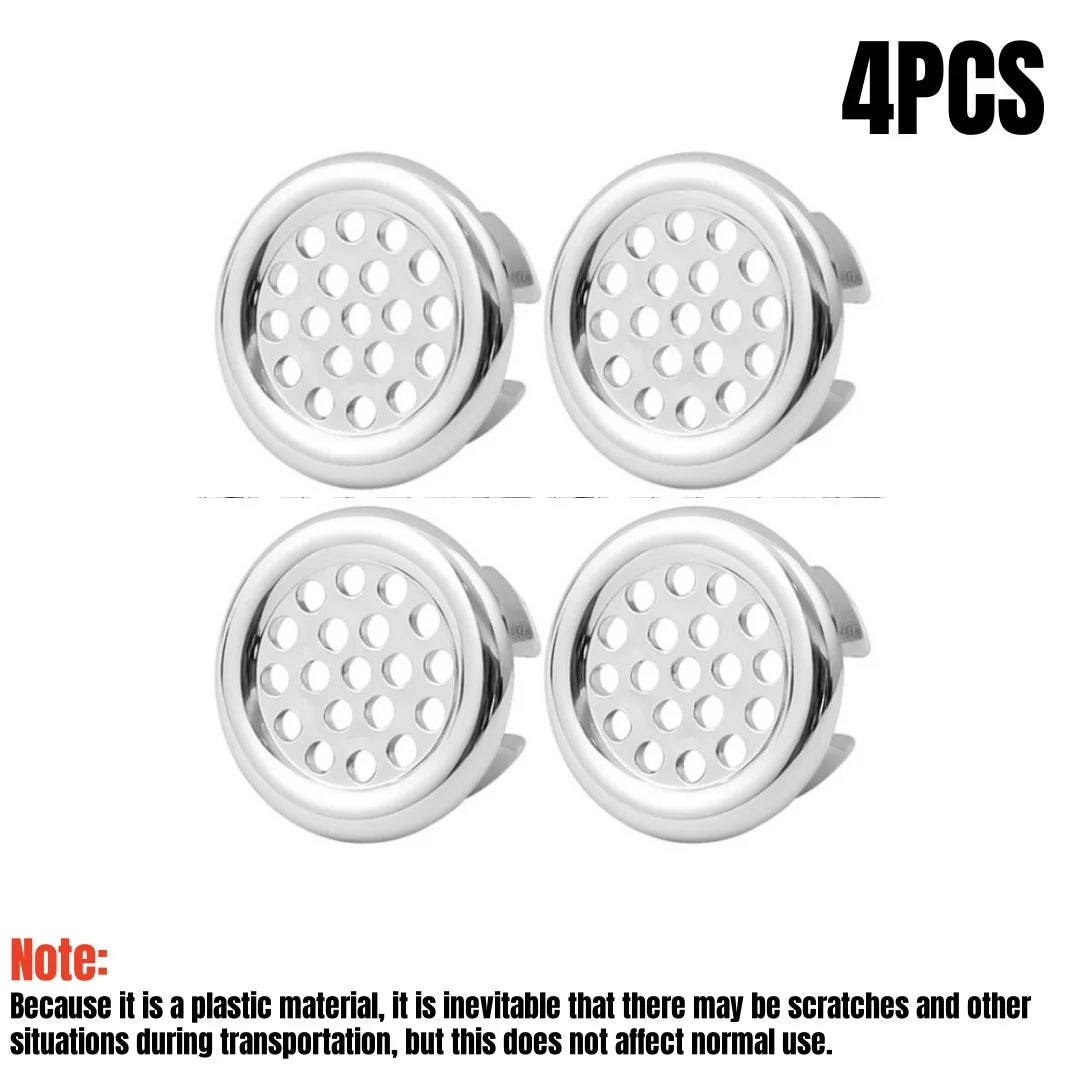 Bathroom Sink Overflow Cover Ring Chrome Basin Drain Cap Replacement