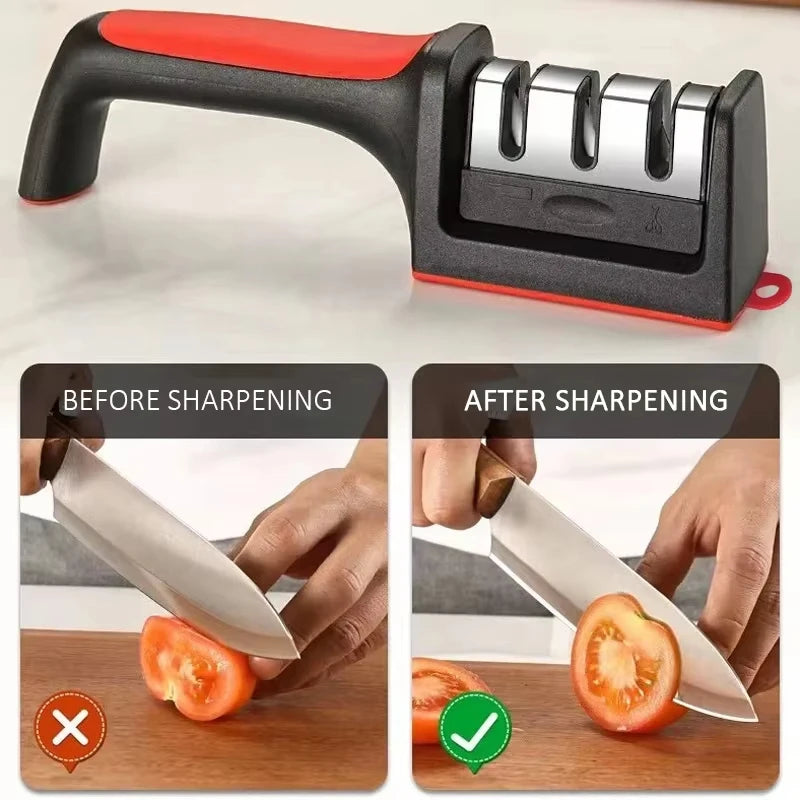 3-Stage Professional Knife Sharpener Kitchen Tool for Knives and Scissors