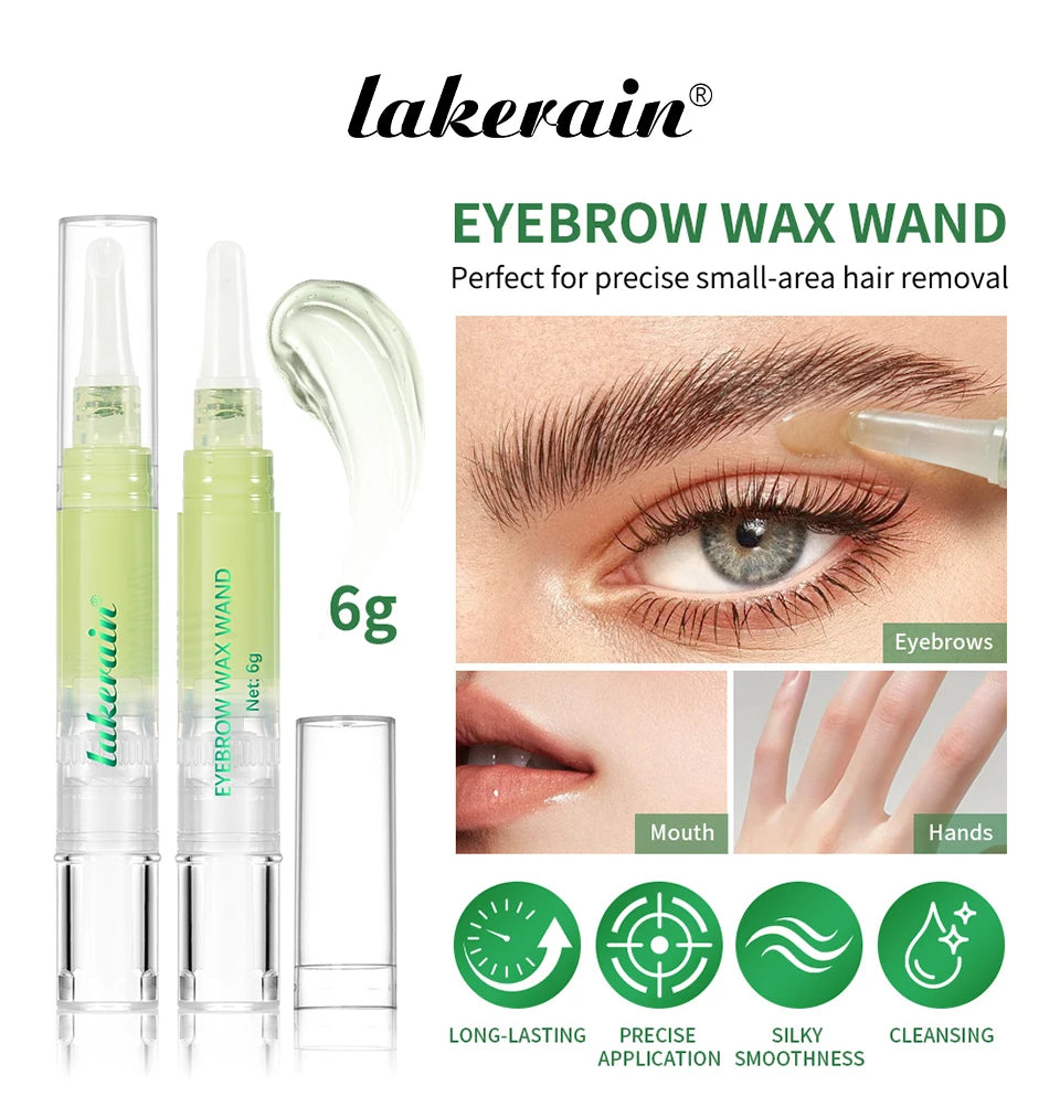 Eyebrow Wax Wand Hair Removal Kit for Salon Quality Brows at Home - 7