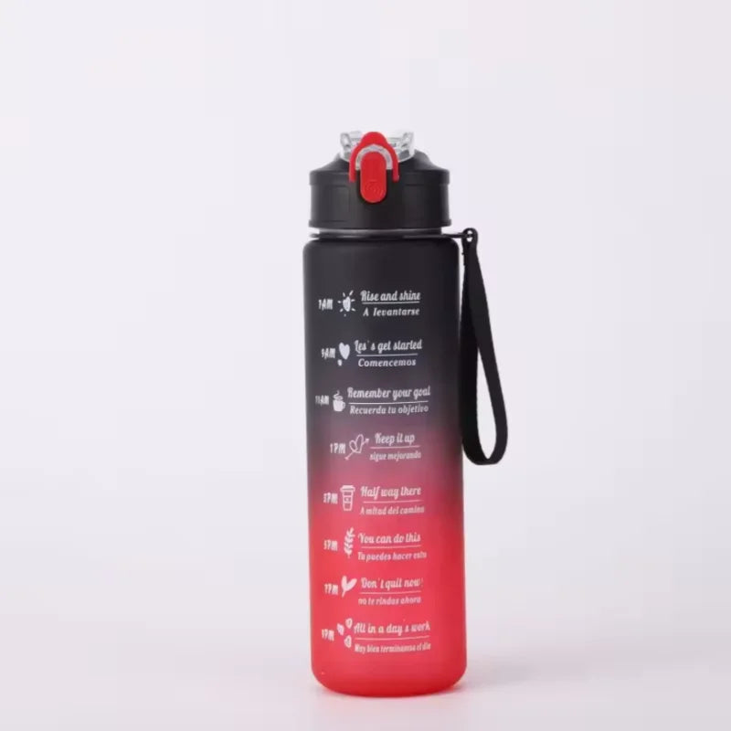 750ml Motivational Sports Water Bottle Leak Proof Fitness Hydration Cup