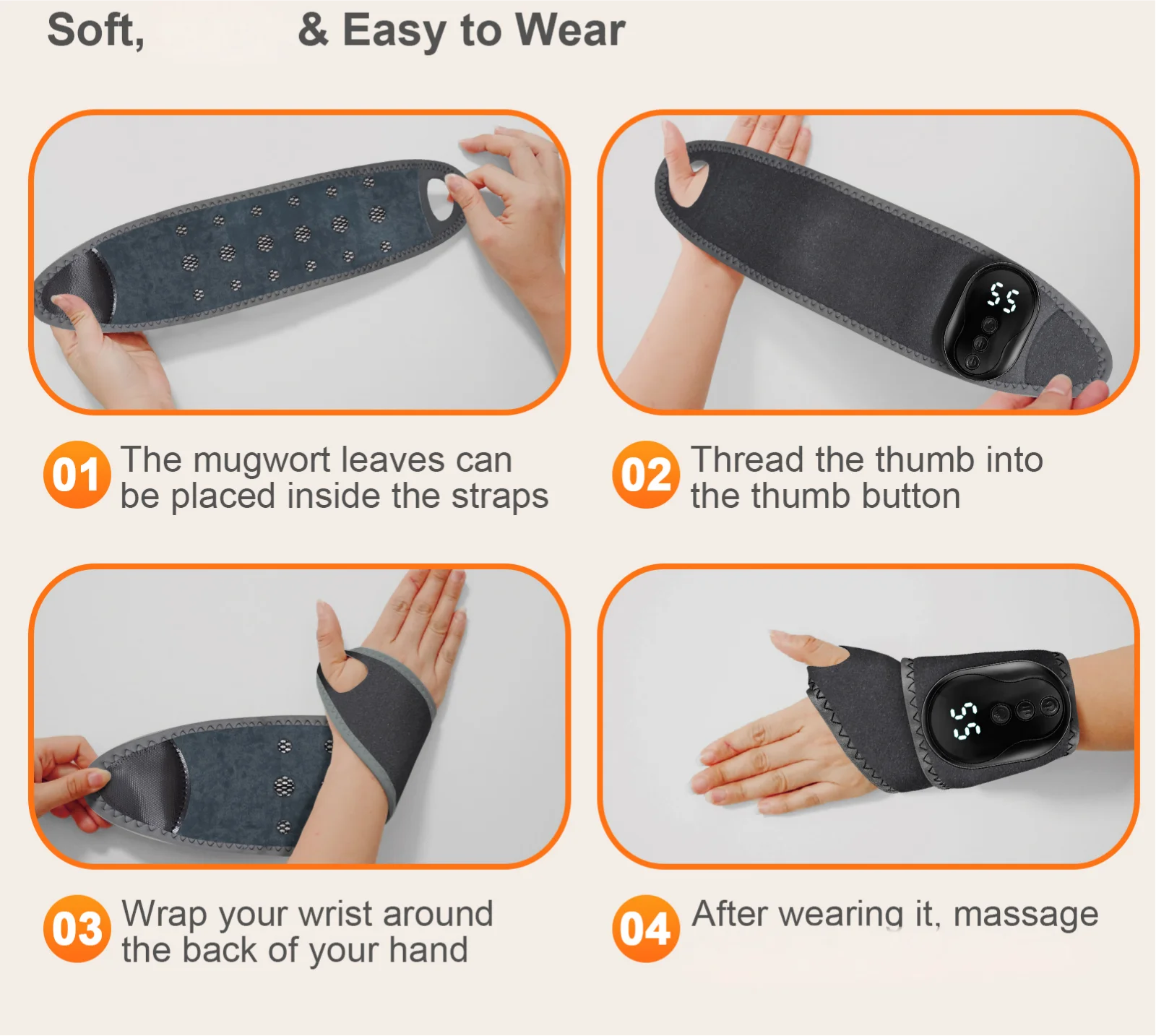 Cordless Wrist and Ankle Vibration Massager Support Belt - 15