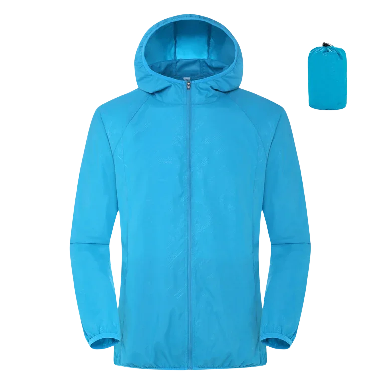 Unisex Lightweight Rain Jacket Waterproof Sun Protection Windbreaker - 12