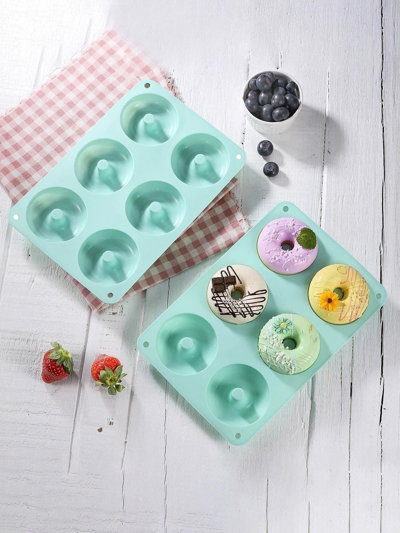 Silicone Donut Mold 6 Cavity Nonstick Baking Pan for Cakes and Pastries - 19