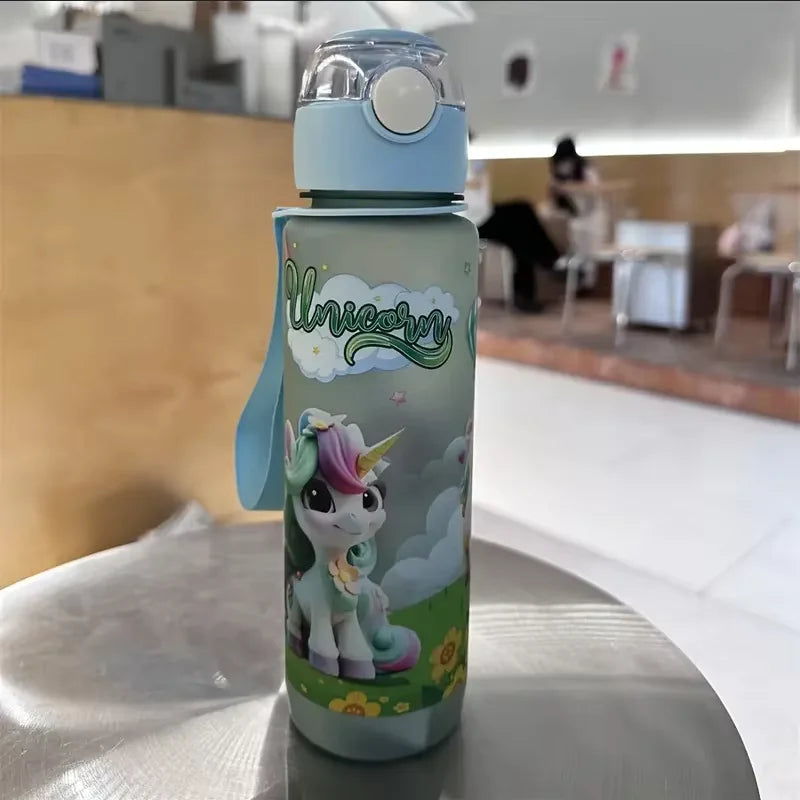 Cute Unicorn Space Cup BPA Free Portable Water Bottle for Kids 700ml - 35