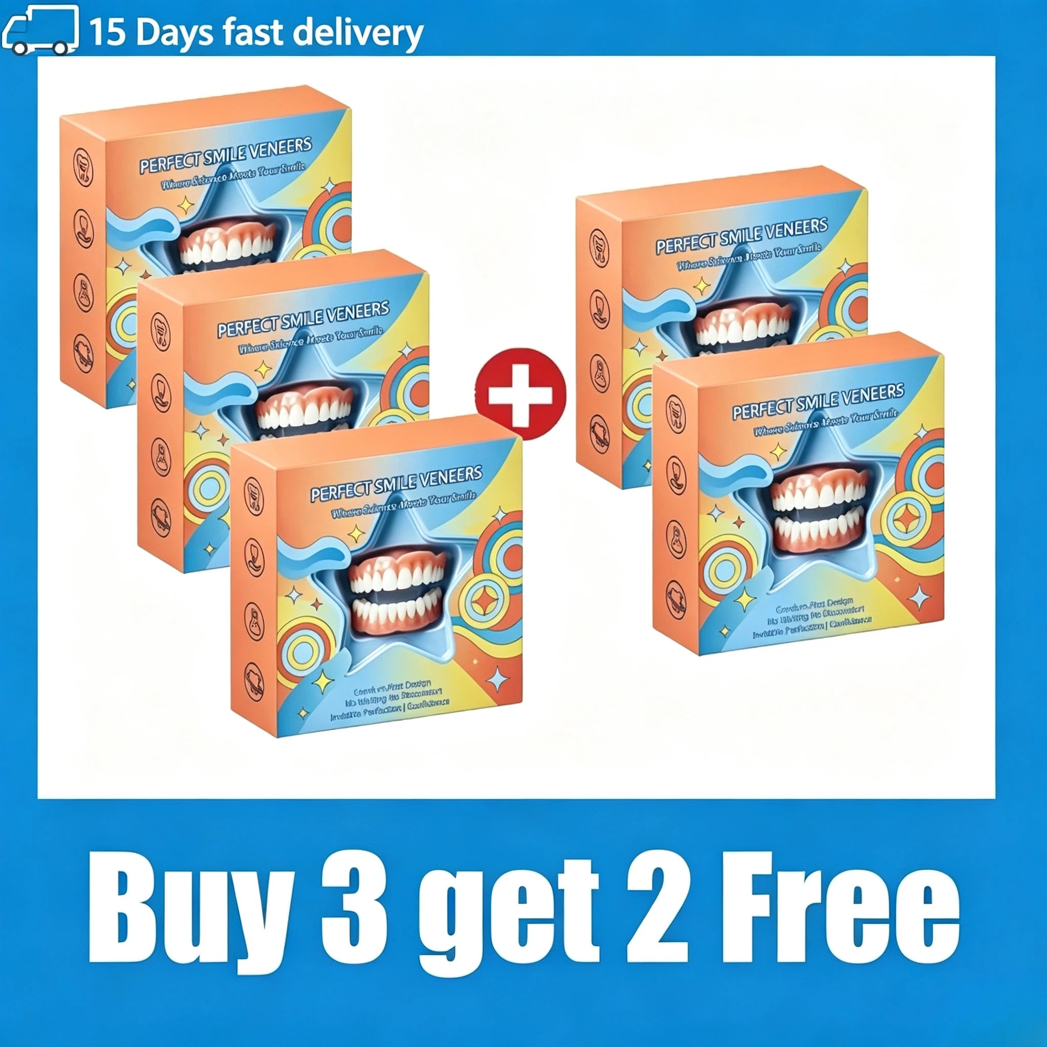 Cosmetic Fake Teeth Kit Upper Lower Natural Smile Veneers - 14