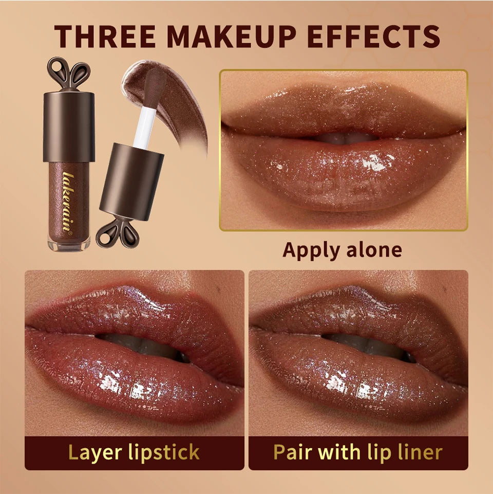 Honey Chocolate Lip Gloss Set Moisturizing Lip Oil Plumper - 24