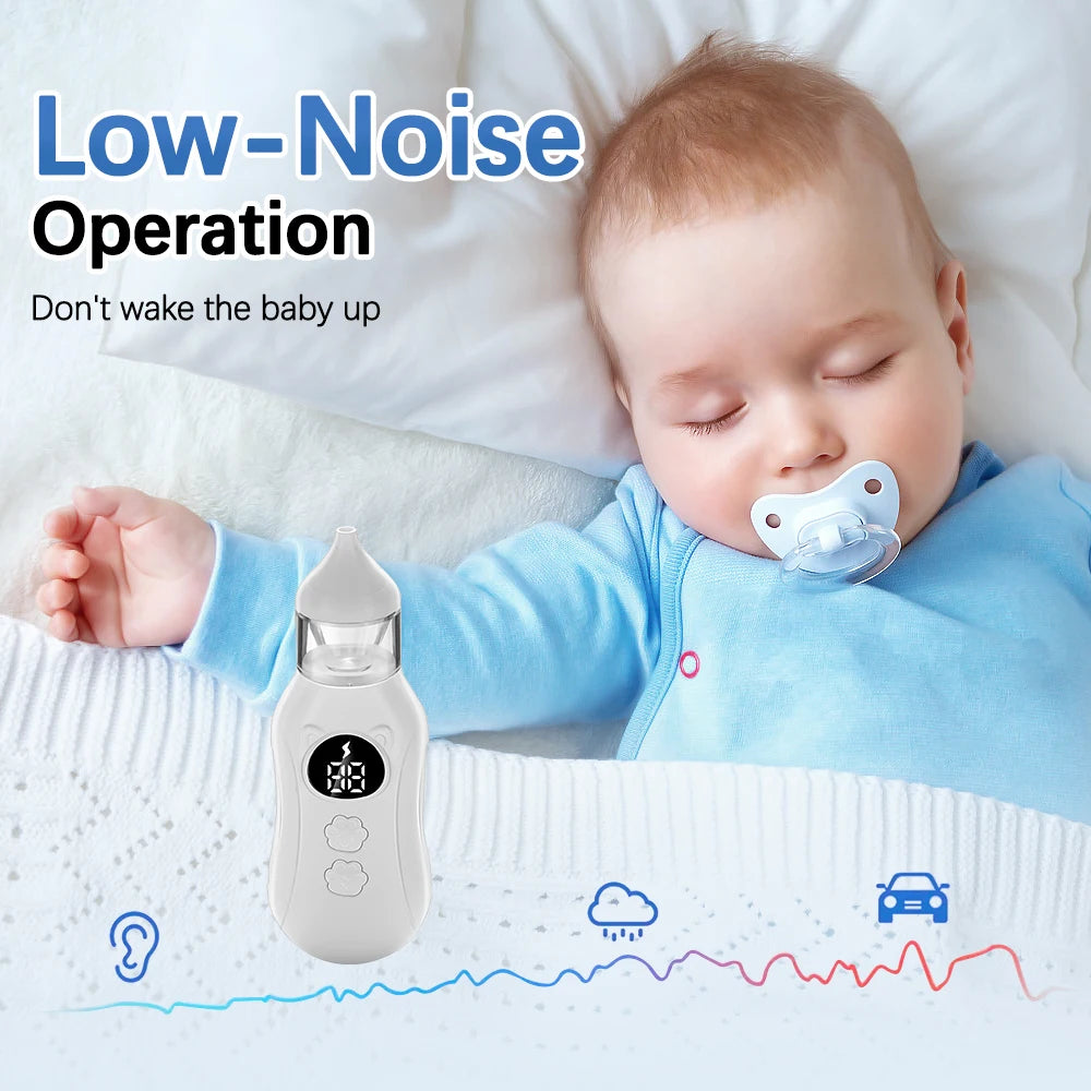 Electric Baby Nasal Aspirator Rechargeable Nose Cleaner - 12