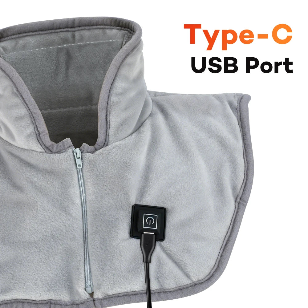 Electric Heated Shoulder and Neck Pad USB Hot Compress Shawl Wrap