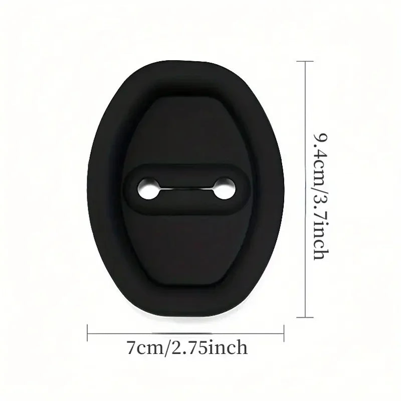 4PCS Car Door Lock Covers Shock Absorber Anti Collision Silicone Pads - 6