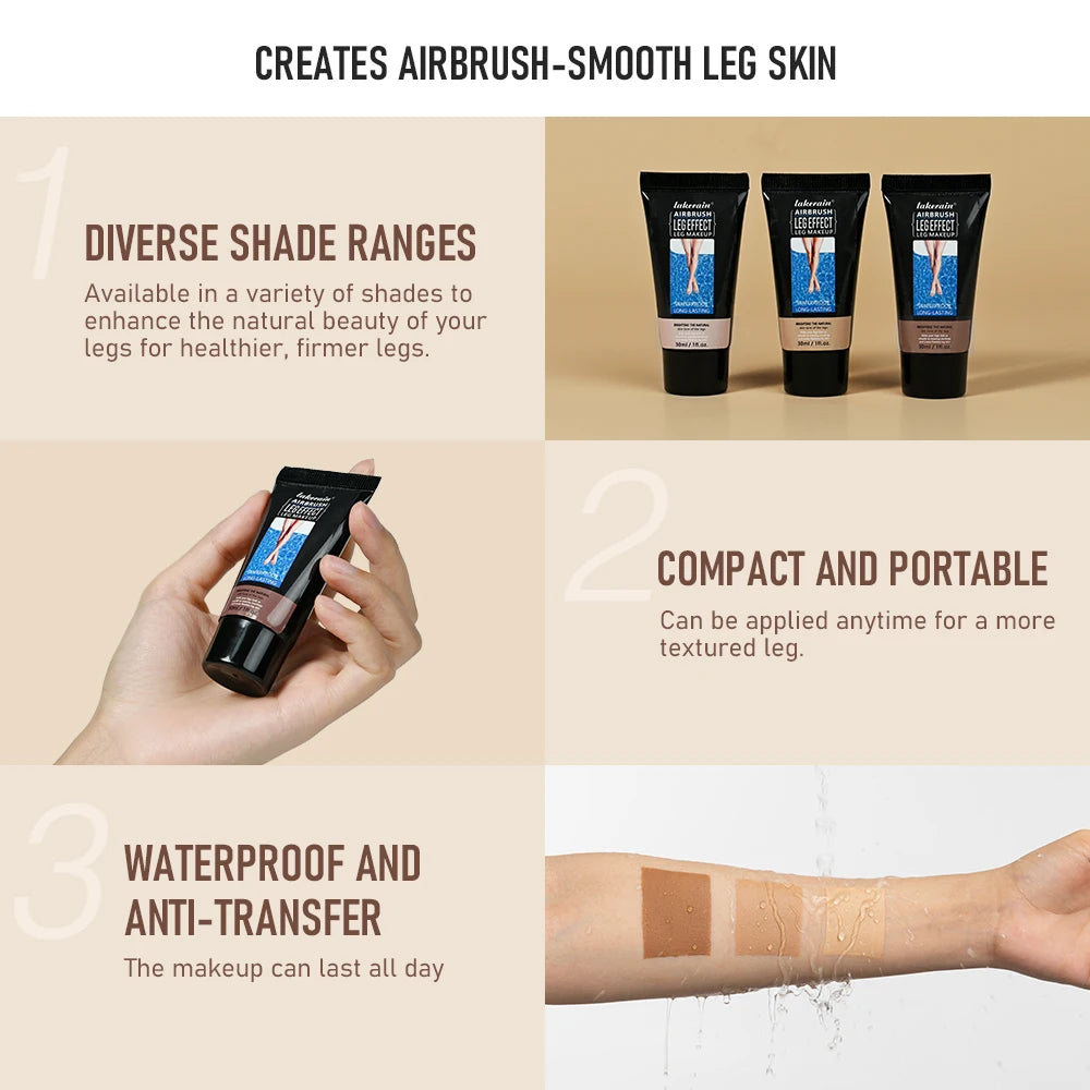 Leg Makeup Waterproof Foundation Moisturizing Blemish Cover Lotion