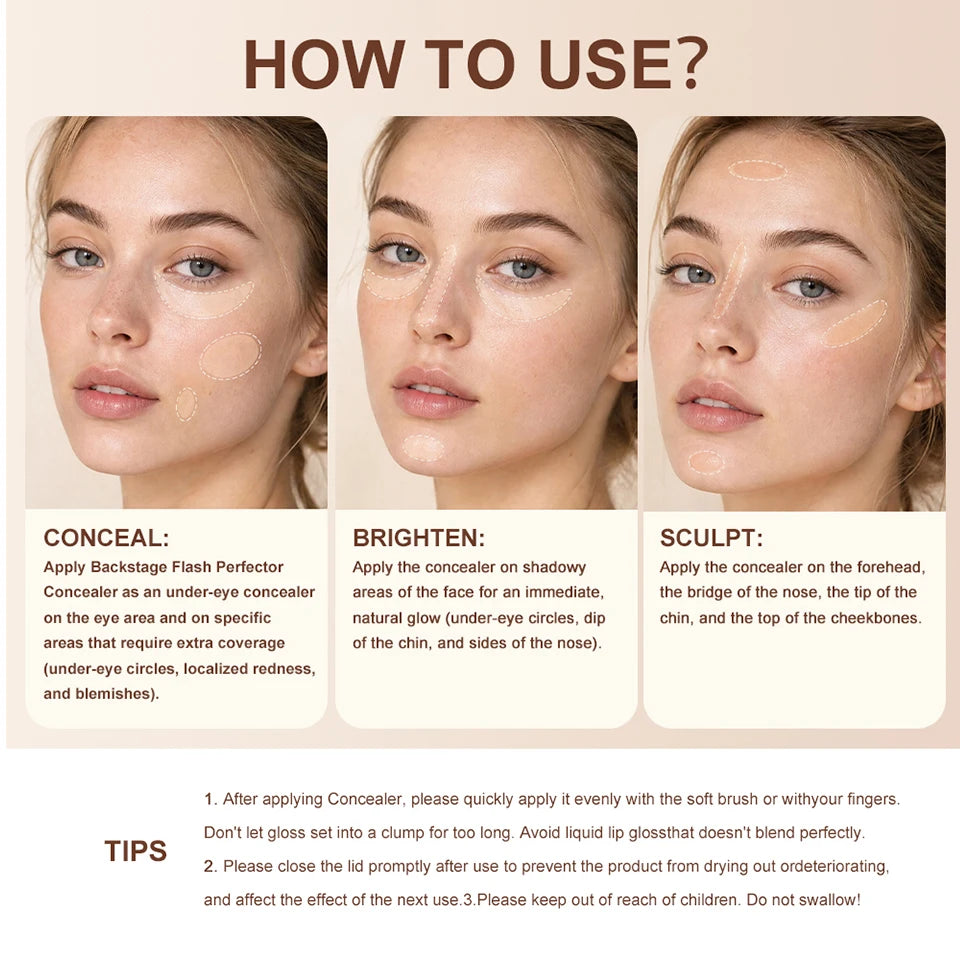 Liquid Concealer Full Coverage Waterproof Dark Circle Corrector