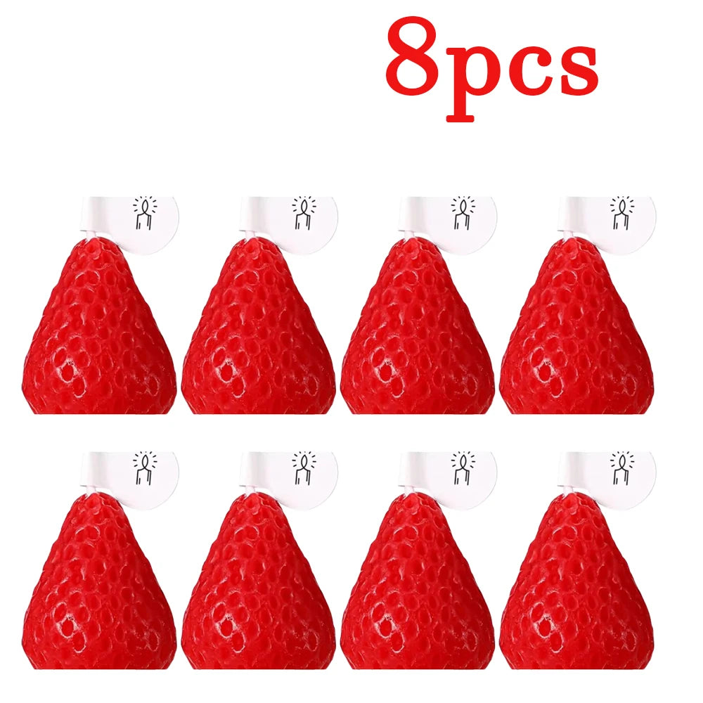 Handmade Strawberry Scented Candle Aesthetic Wax Gift for Home Decor - 17