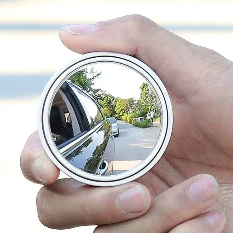 2Pcs Car Blind Spot Mirrors Adjustable Wide Angle Rearview Round Mirror - 4