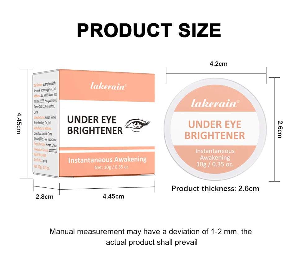Lakerain Under Eye Brightener Hydrating Concealer Cream - 29