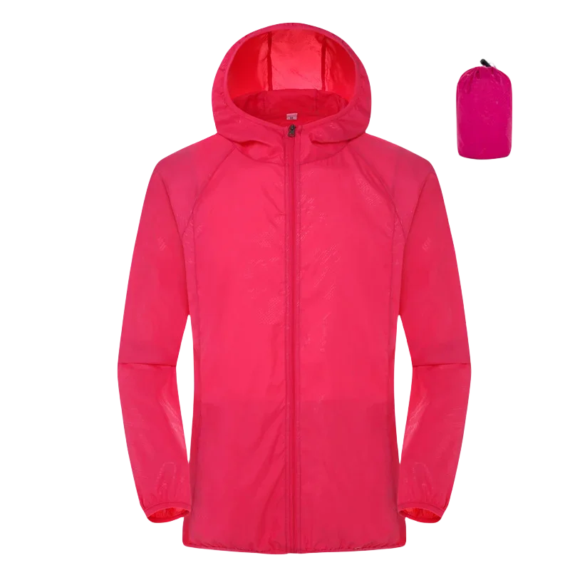 Unisex Lightweight Rain Jacket Waterproof Sun Protection Windbreaker - 7