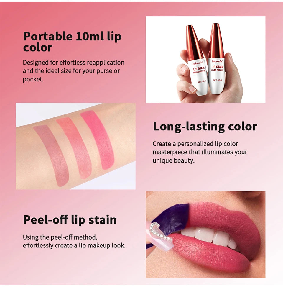Peel Off Lip Stain Waterproof Tattoo Lip Tint Gloss - 8