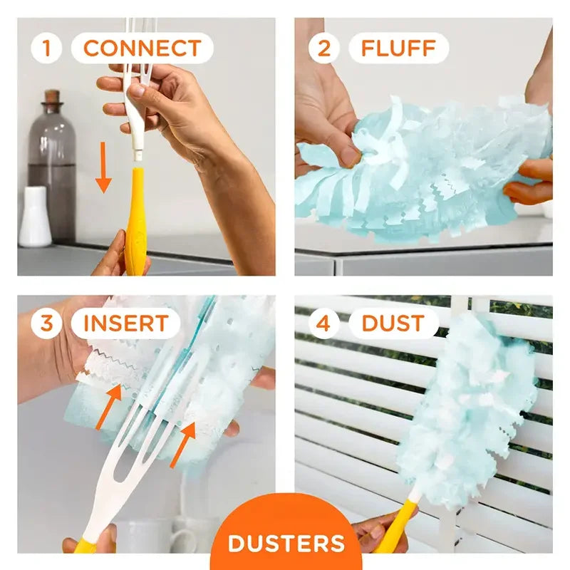 10 Pack Disposable Electrostatic Dust Duster Refills Cleaning Pads - 3