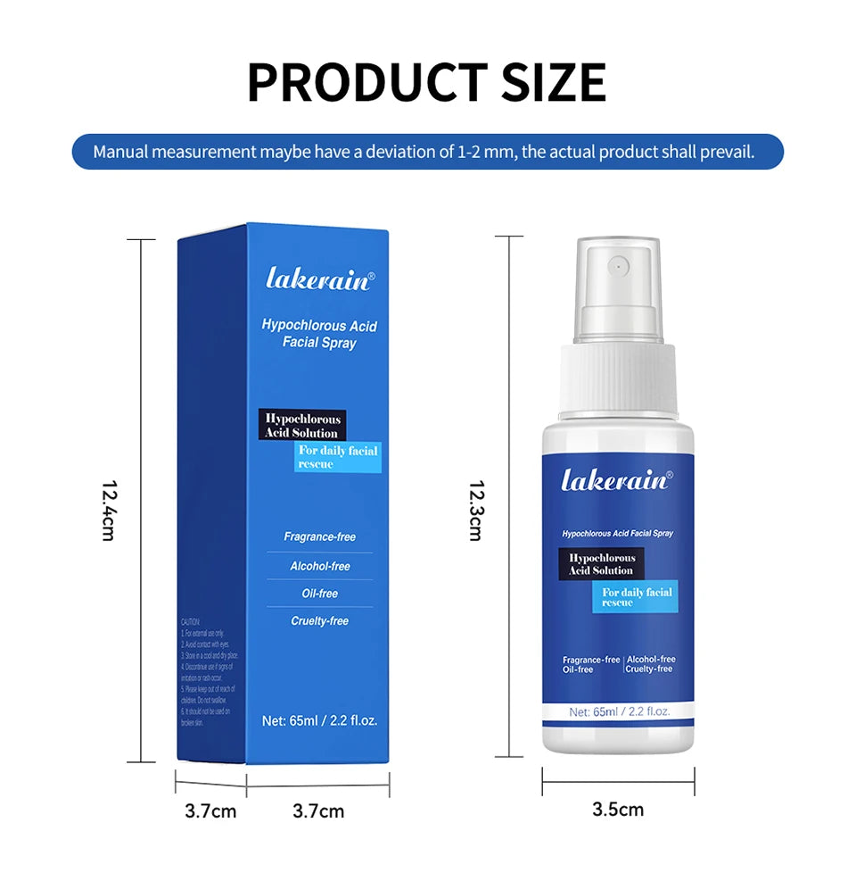 Hypochlorous Acid Facial Spray Redness Acne Post Workout Cleanser - 15