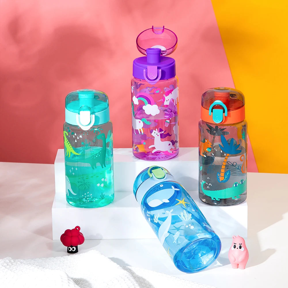 550ml Dinosaur Water Bottle Portable Cartoon Kids Sports Drink Cup