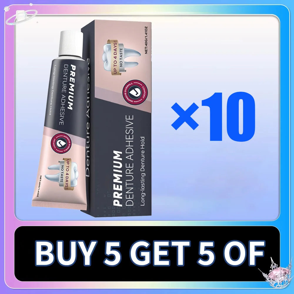 Waterproof Zinc Free Denture Adhesive Long Lasting Dental Gel