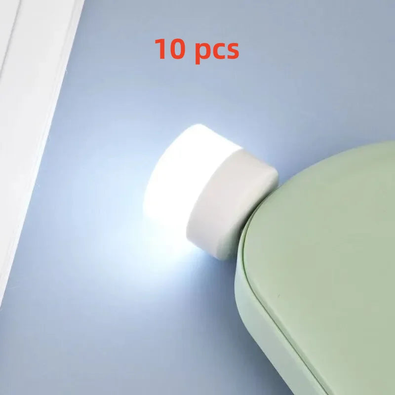 Mini USB LED Night Light Portable Plug In Lamp for Reading and Travel - 15