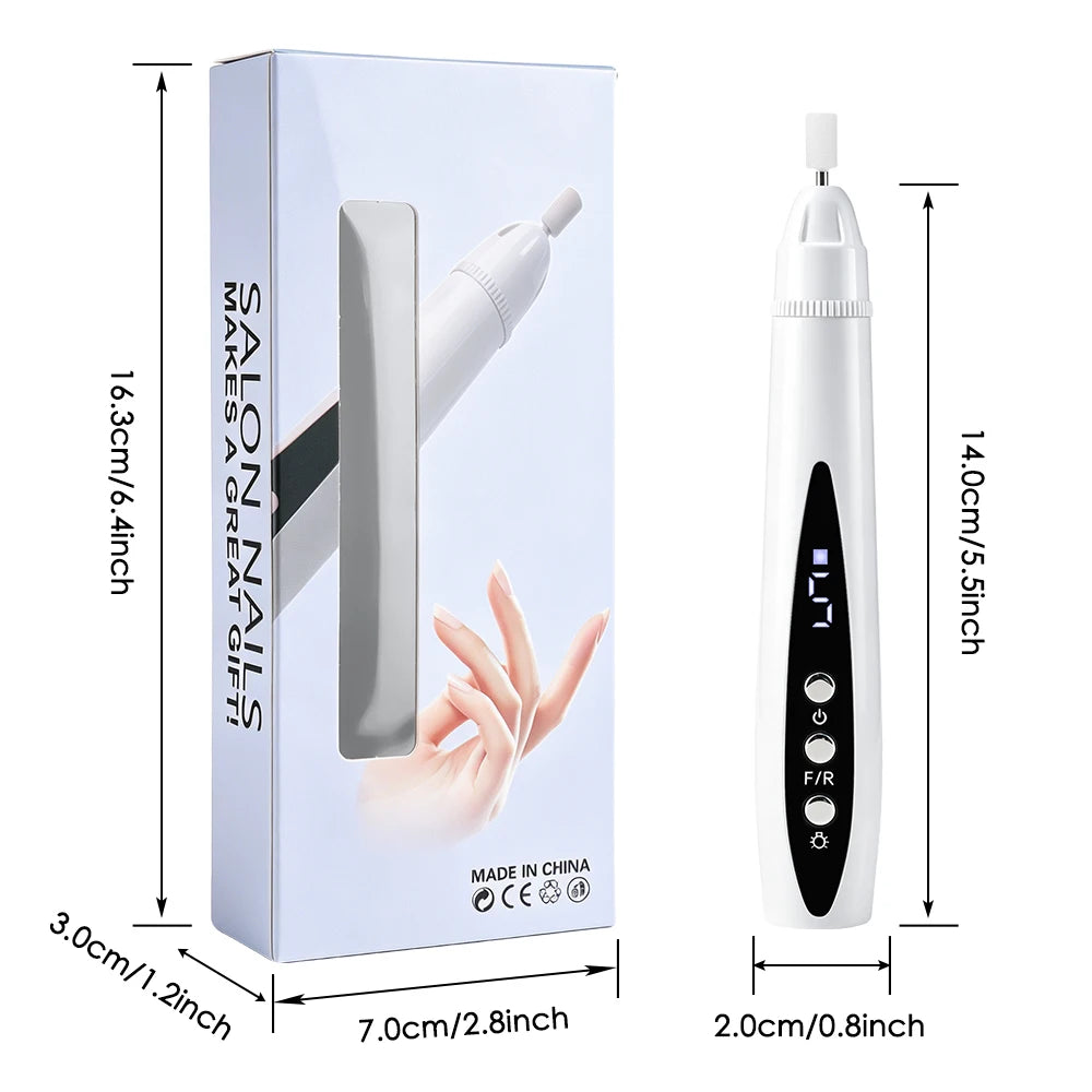 Cordless 2-in-1 Electric Nail Drill and UV Lamp Manicure File Set
