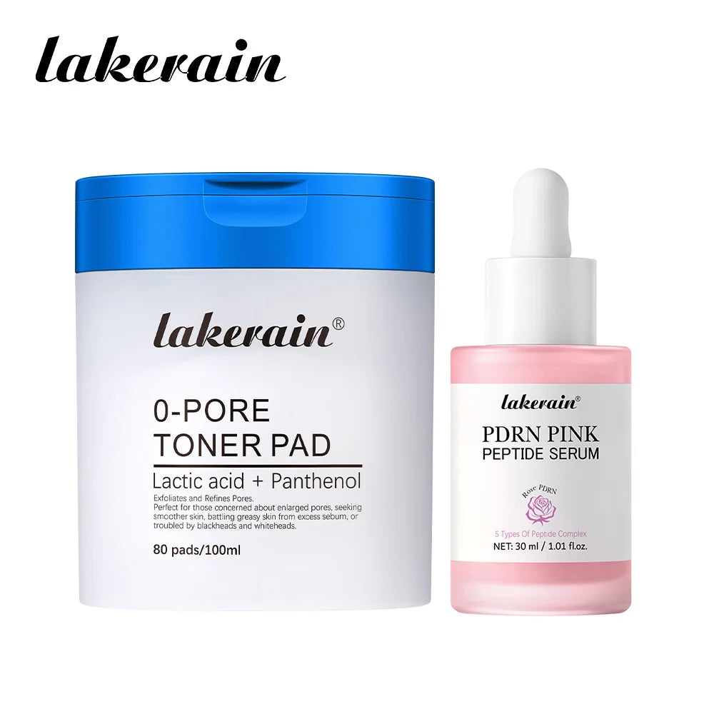 Lakerain Pore Toner Pad and Pink Peptide Facial Serum Skincare Set - 31