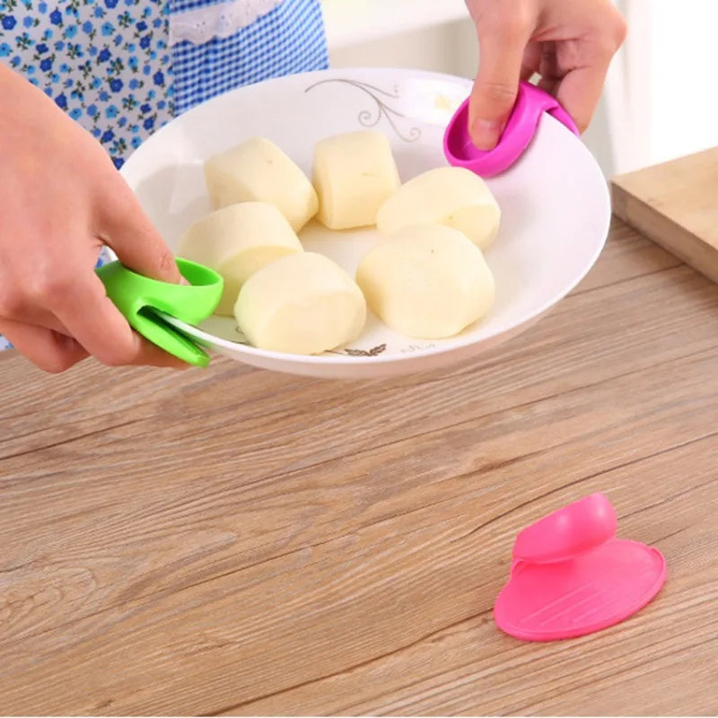 Silicone Finger Covers Heat Resistant Oven Mitts Kitchen Grips 2 Pack - 4