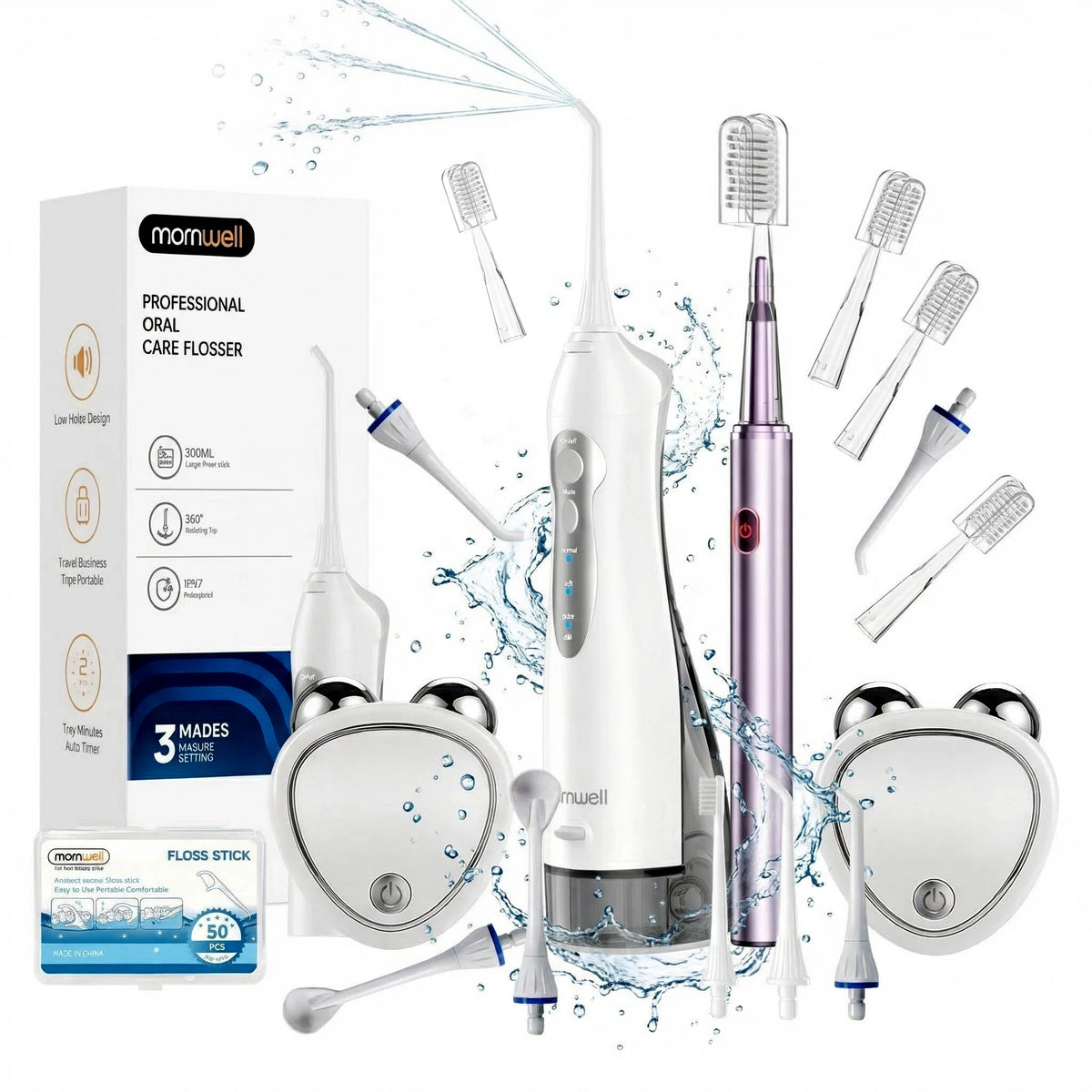 Mornwell Water Flosser Electric Toothbrush Oral Care Kit