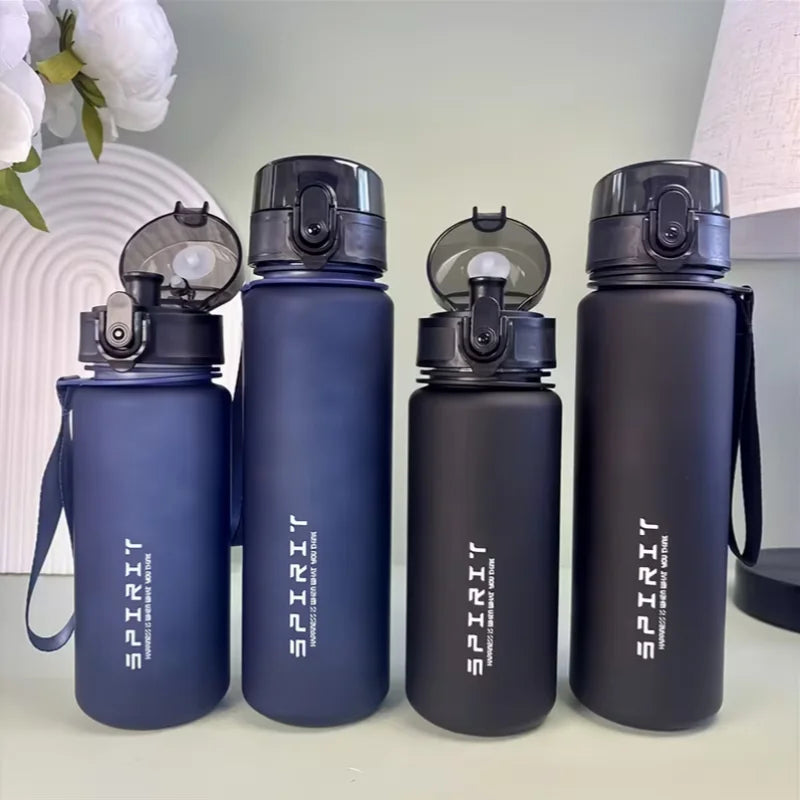Frosted Sports Water Bottle BPA Free Portable Leakproof Fitness Cup